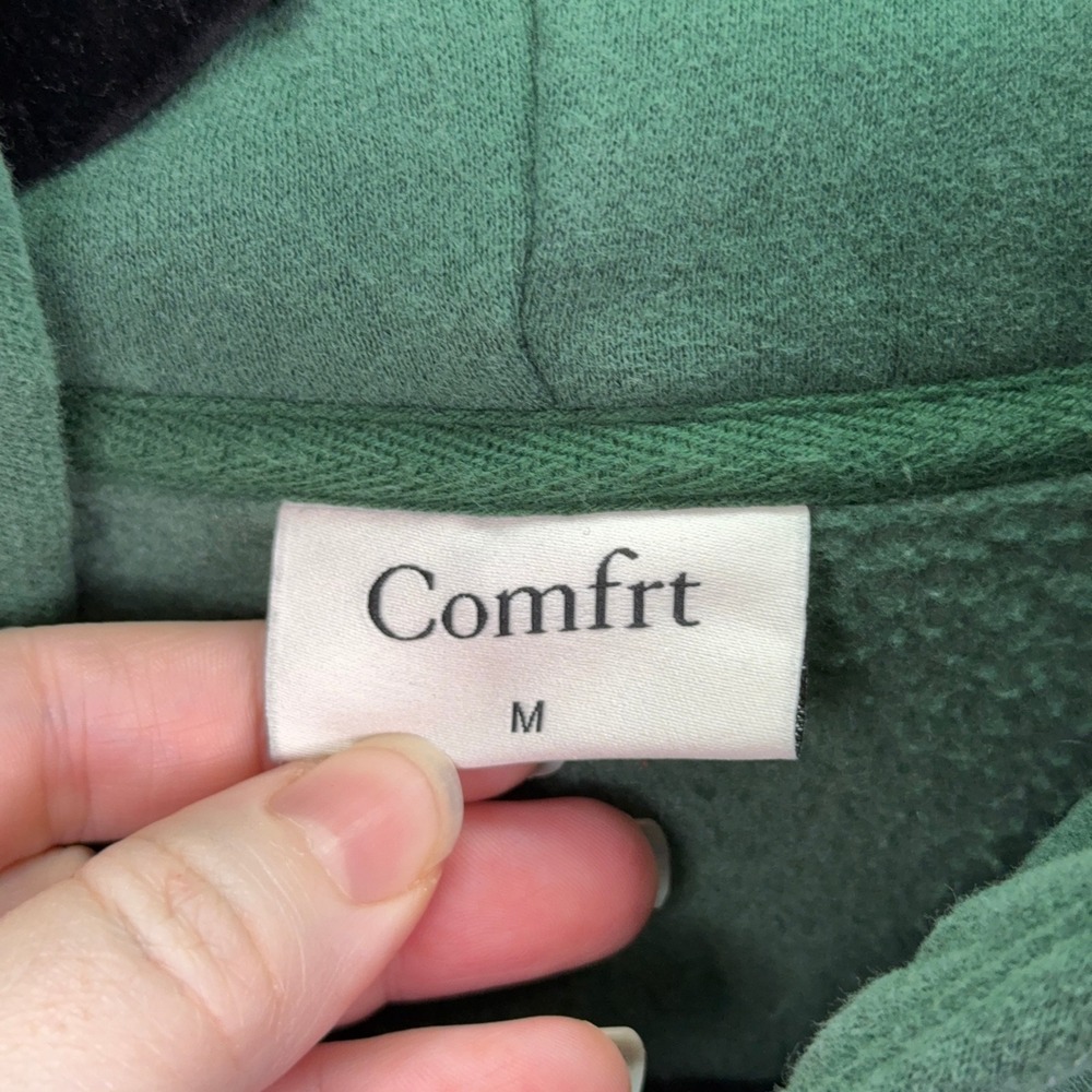 Comfort brand Green Zip-Up Hoodie Sweatshirt - Picture 6 of 12